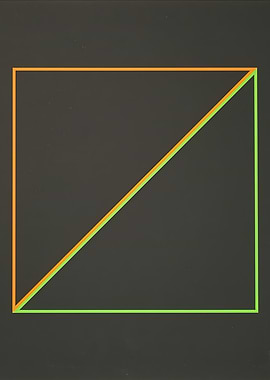 Geometric Square with Diagonal Lines, carlos cruz diez art