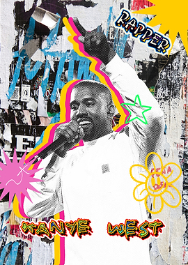 Kanye West Rapper Pop Art