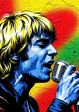 Singer with Microphone