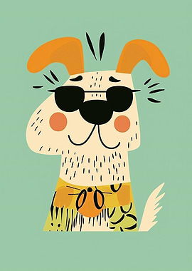 Cool Dog Wearing Sunglasses