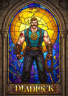 Deadlock Stained Glass Globe Man