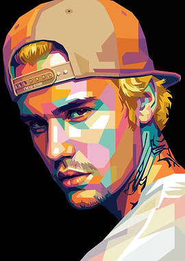Justin Bieber Pop Art Portrait