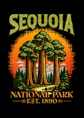 Sequoia National Park Vintage Poster