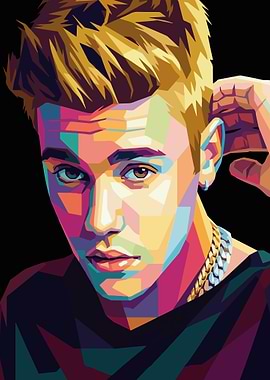 Justin Bieber Pop Art Portrait