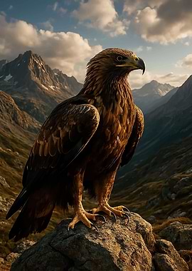 Golden Eagle in Mountains