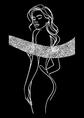 Minimalist Line Art of a Woman