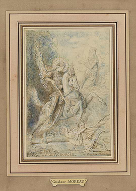 Saint George and the Dragon by Gustave Moreau