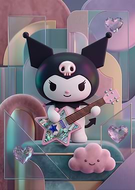 Kuromi Playing Guitar with Star