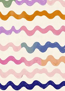 Abstract Wavy Lines Pattern