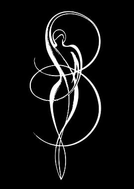Abstract figure with swirling lines