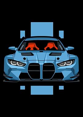 Blue Sport Car