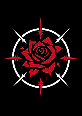 Red Rose with Thorns Emblem