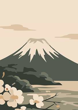 Mount Fuji with Cherry Blossoms