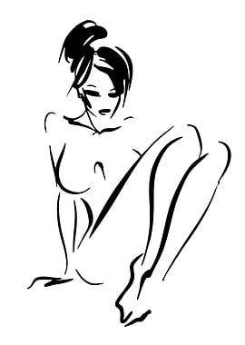 Sketch of a woman sitting