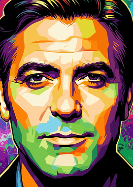 George Clooney Pop Art Portrait