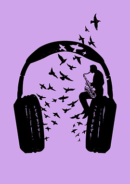 Headphone - Saxophone - Saxophonist