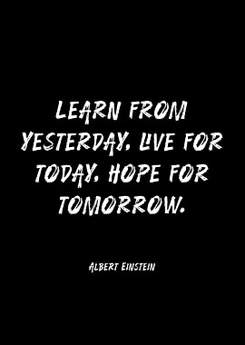 Albert Einstein quote on black background