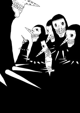 Creepy Plague Doctor Figures