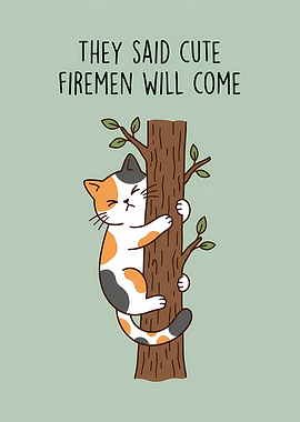 Cat stuck in a tree