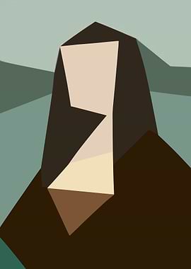 Abstract Mona Lisa Portrait