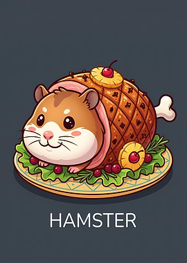 Cute Hamster Ham Roast