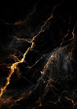 Black Marble with Gold Veins