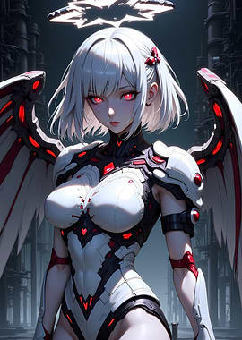 Cyberpunk Angel Warrior