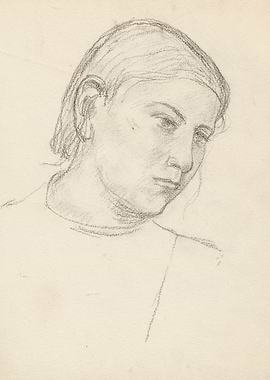 Pencil Sketch of a Young Woman