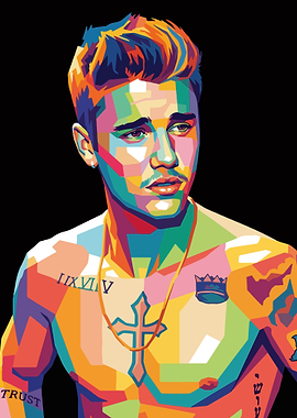 Justin Bieber Pop Art Portrait