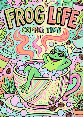 Frog Life Coffee Time