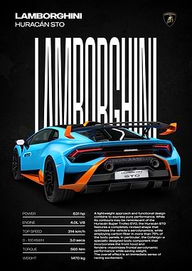 Lamborghini Huracán STO Poster