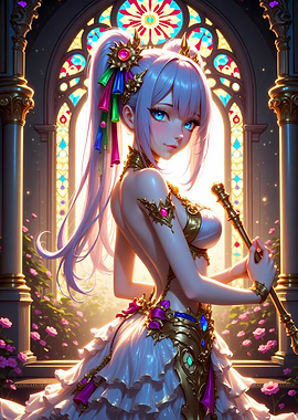Anime Girl in Ornate Dress