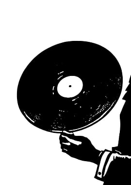 Person holding a vinyl record