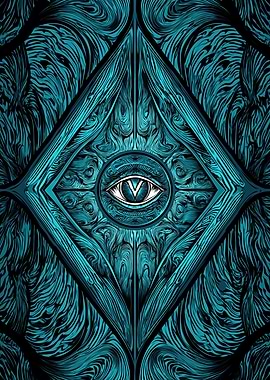 All-Seeing Eye Diamond Pattern