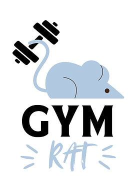 Gym Rat with Dumbbell