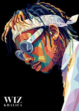 Wiz Khalifa Pop Art Portrait