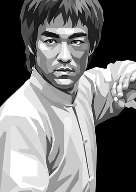Bruce Lee Pop Art Portrait