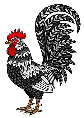 Stylized Rooster Illustration