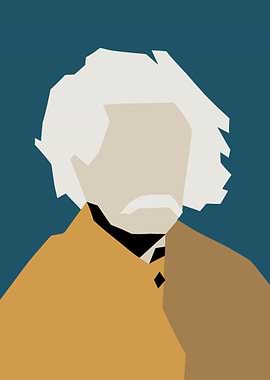 Minimalist Portrait of Albert Einstein