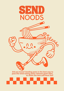 Send Noods Funny Ramen Bowl