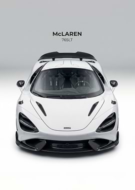 white McLaren 765LT Front View