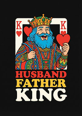 Husband Father King Playing Card