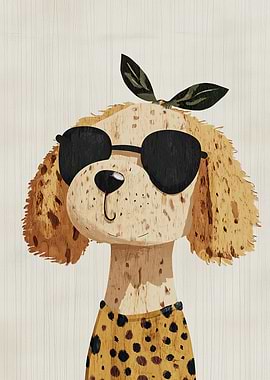 Cute Dog Wearing Sunglasses