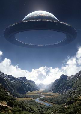 Ringworld over a Mountain Valley