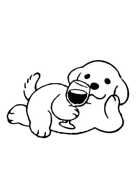 Cute dog with wine glass