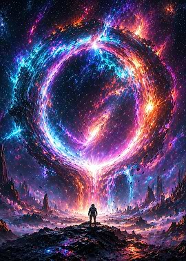 Astronaut Gazes at Cosmic Anomaly