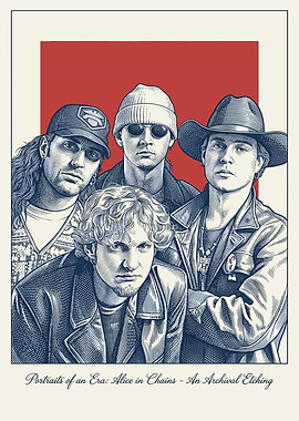 Alice in Chains Archival Etching