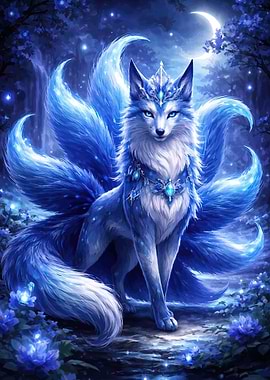 Enchanting Blue Fox Spirit