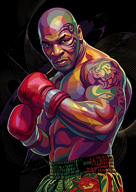 Mike Tyson Pop Art Portrait
