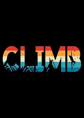 Retro Climb Mountain Graphic